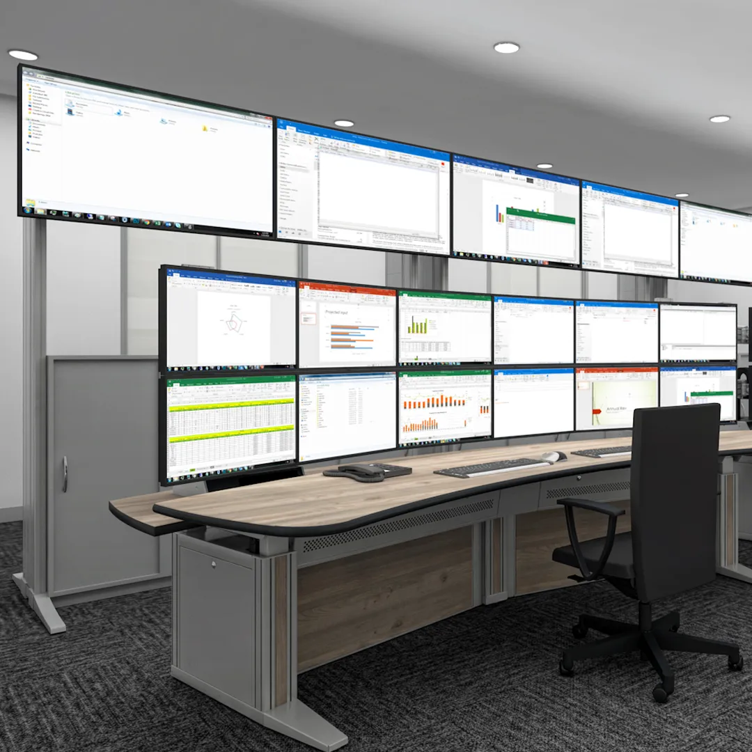Monitor walls and workstations