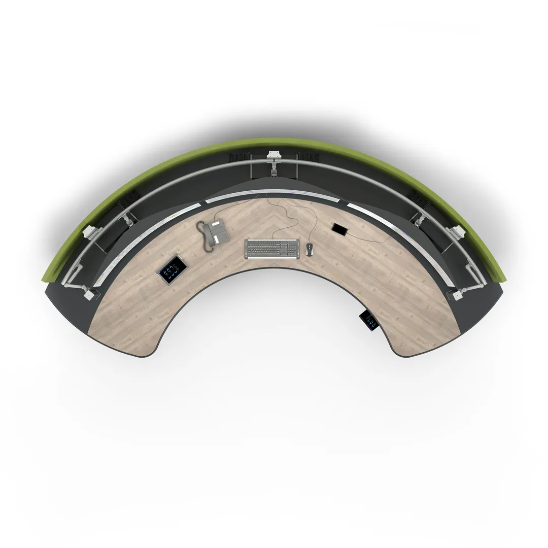 New Ergocon 150_HD_TopView SQUARE V2 Ergocon Circular Workstation 150