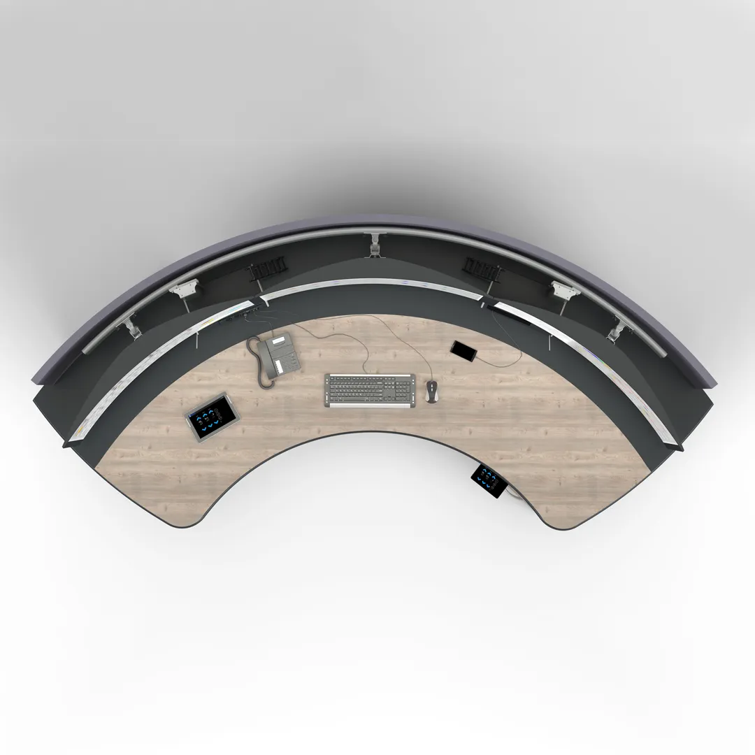 New Ergocon 120_HD_TopView SQUARE V2 Ergocon Circular workstation 120