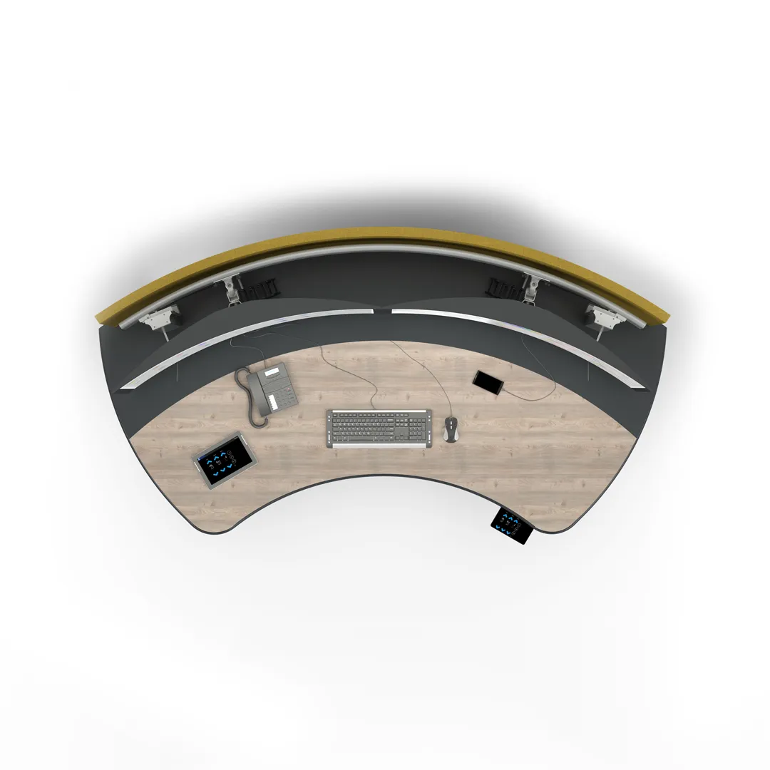 New Ergocon 90_HD_TopView SQUARE V2 Ergocon Circular Workstation 90