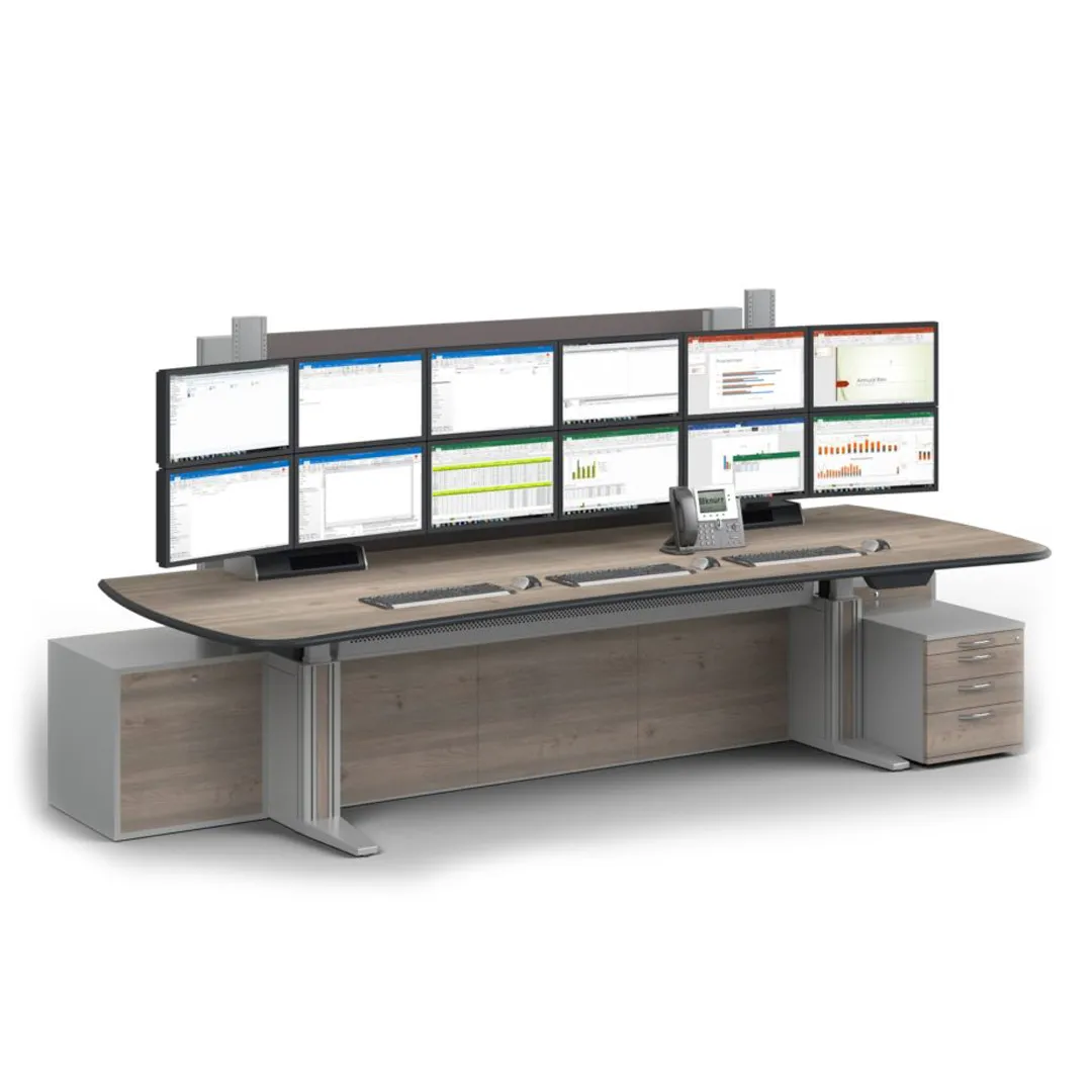 Ergocon-12 square v2 Ergocon workstation with 12 monitors