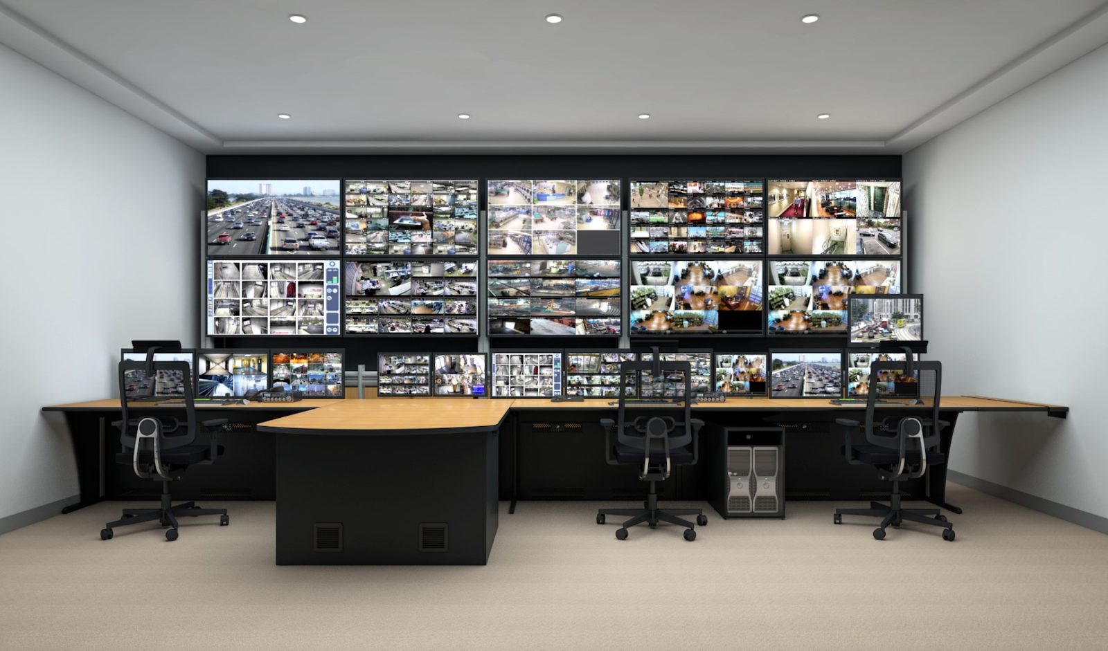 Dacobas workstations in a control room