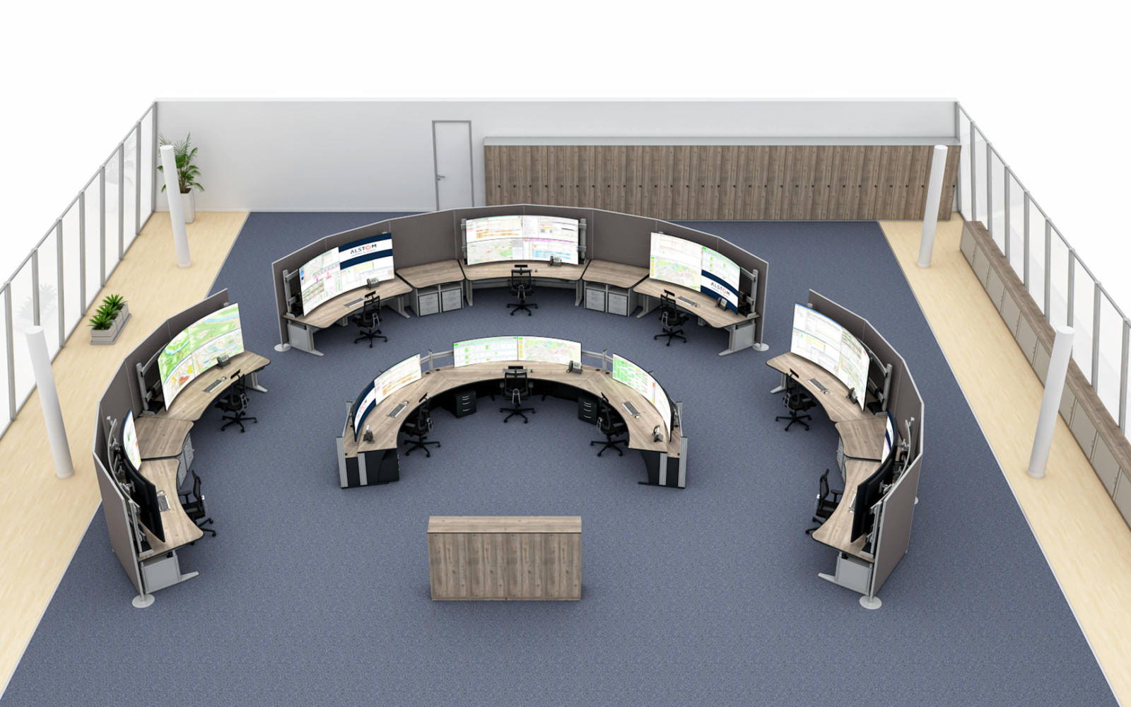 Transport control room layout