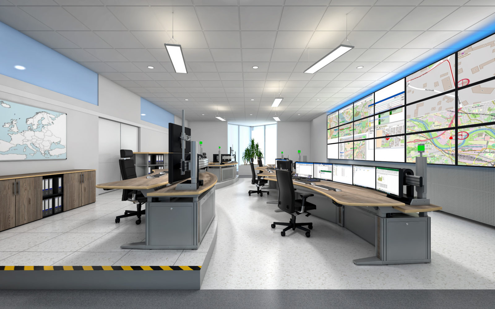 Control room for aerospace environments